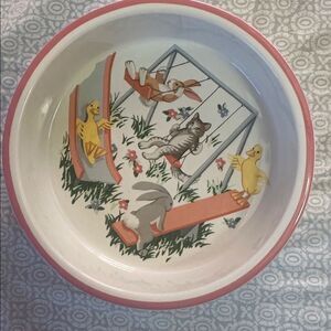 Tiffany Playground by Tiffany & Co. Animal Ceramic Child's Bowl Vintage 1992